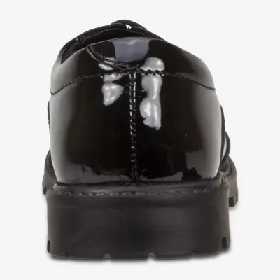 Sophia Black Patent Brogue Shoes - Junior