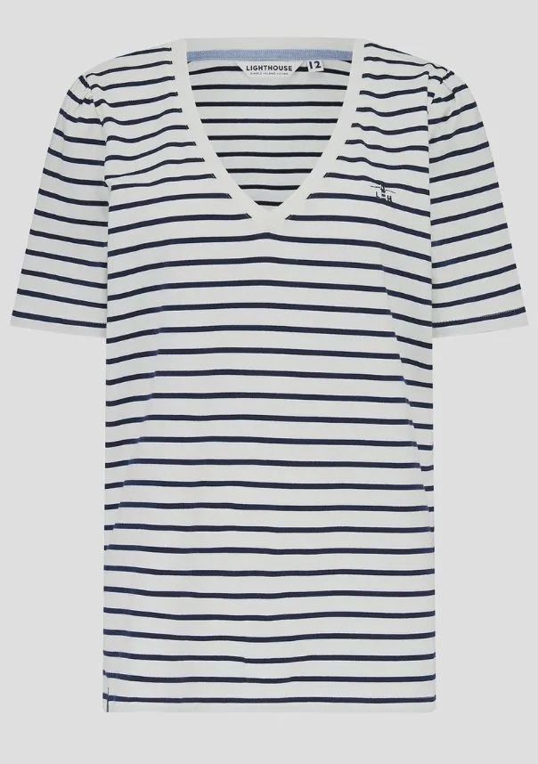 Ariana Top, Colour: Navy Stripe, Size: 8