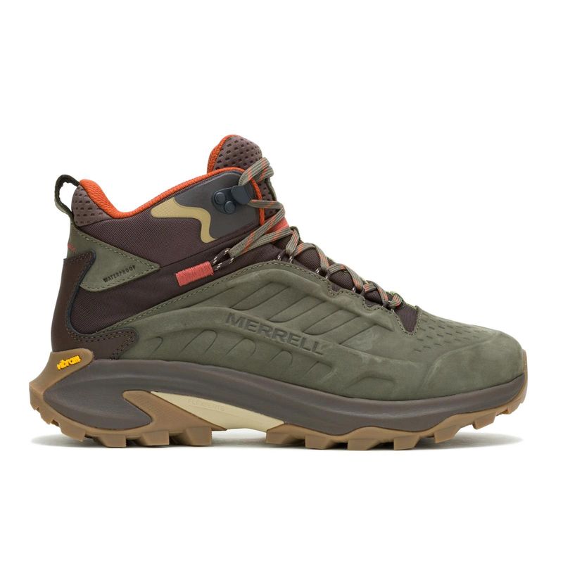 Men's Moab Speed 2 Leather Mid Waterproof Boots -Olive