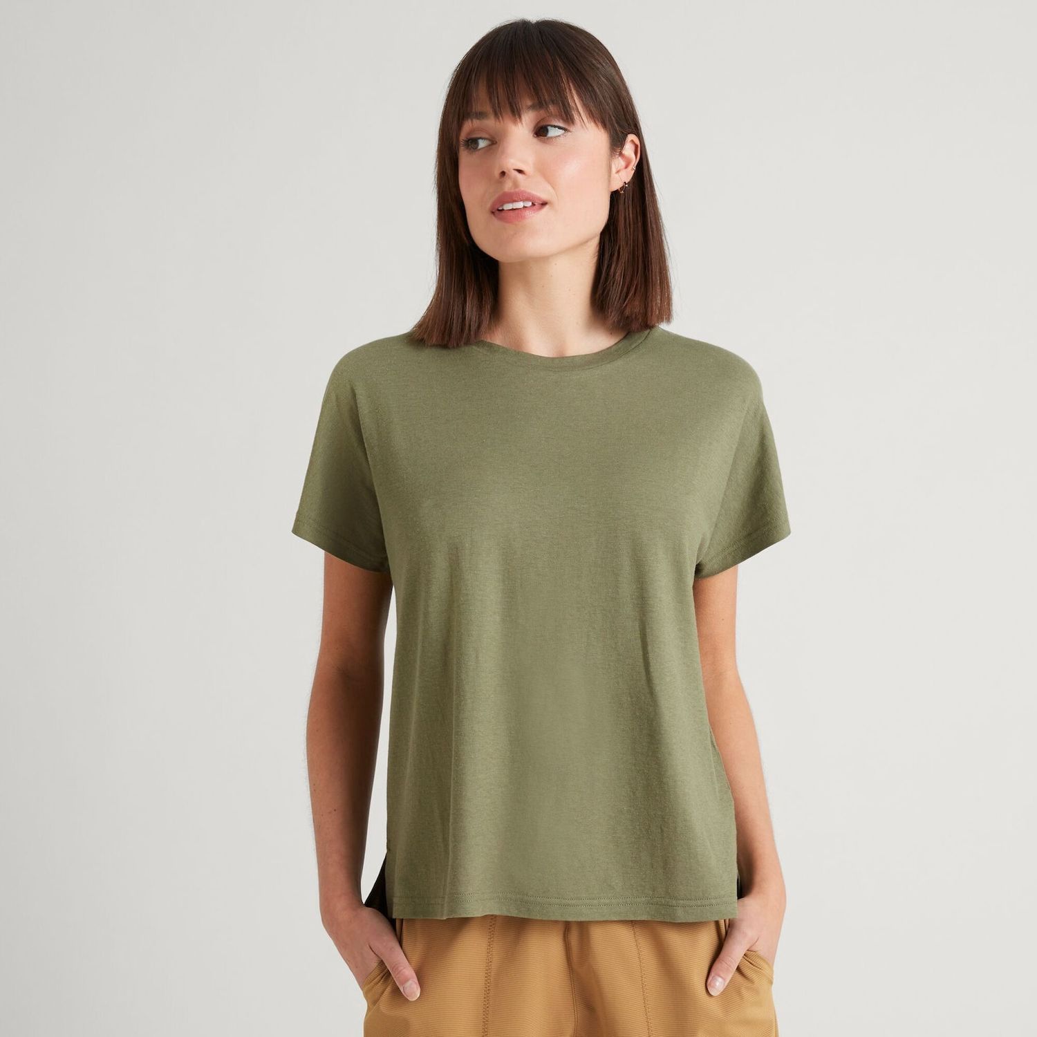 HOT-DAZE HEMP  TEE, Colour: BEECH, Size: XS