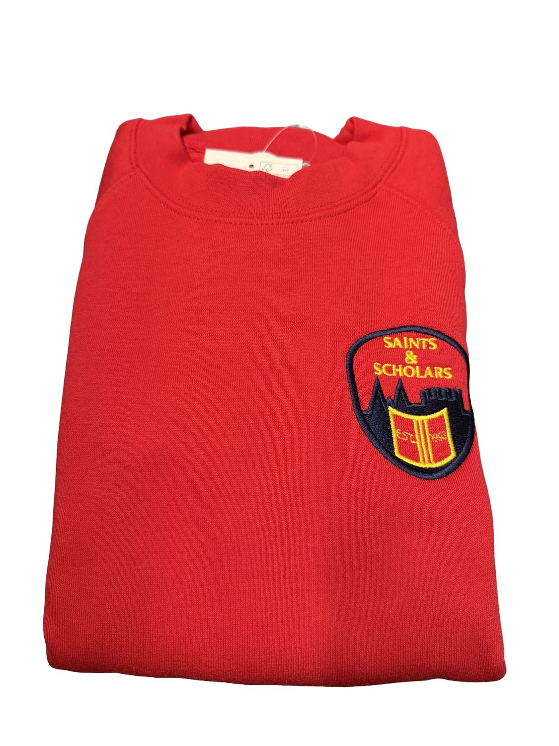 Saints &amp; Scholars Crew Neck Sweatshirt BCJS1608, Colour: Scarlet, Size: 2/3Y