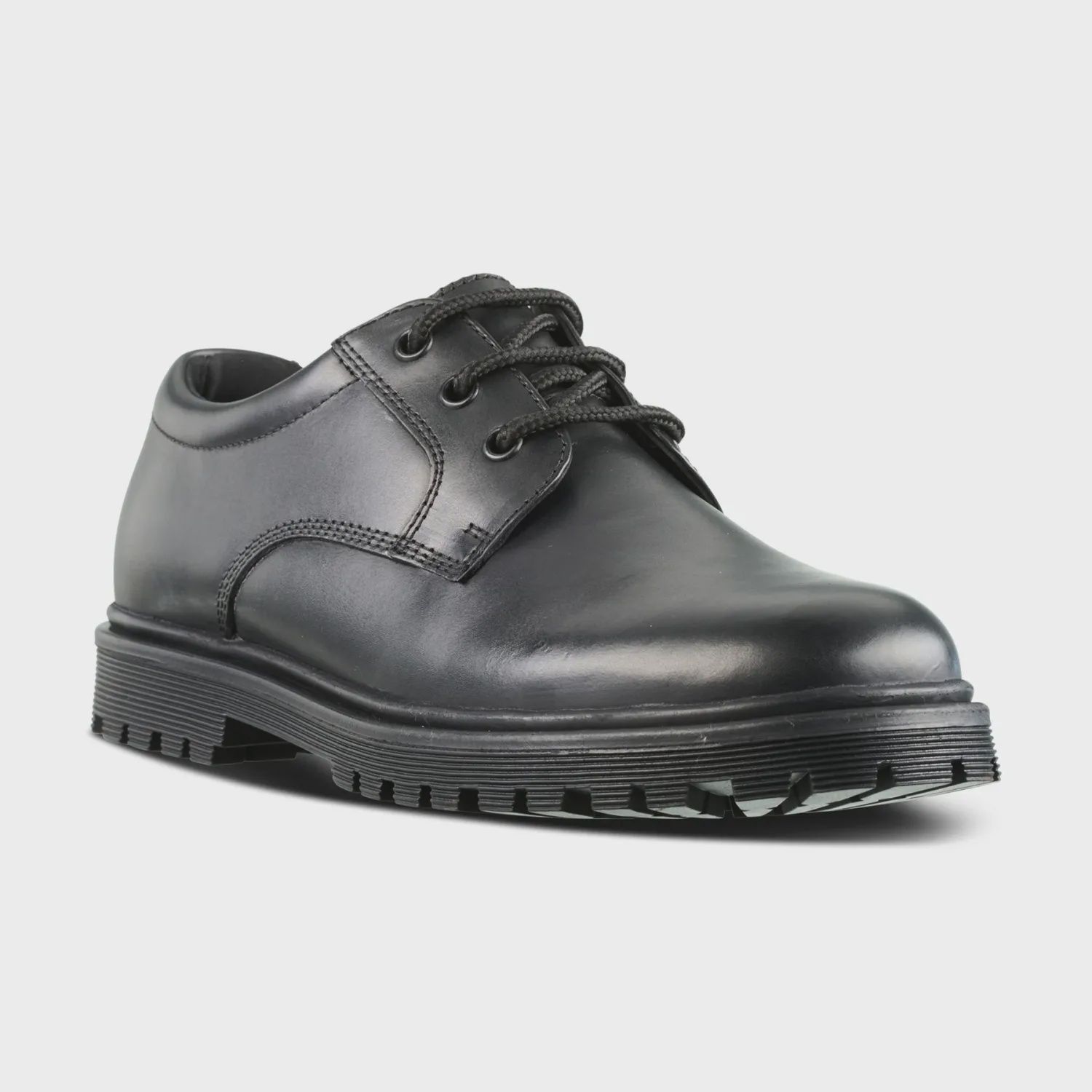 Bailey Black Leather Lace Up Shoe - Junior, Size: 2