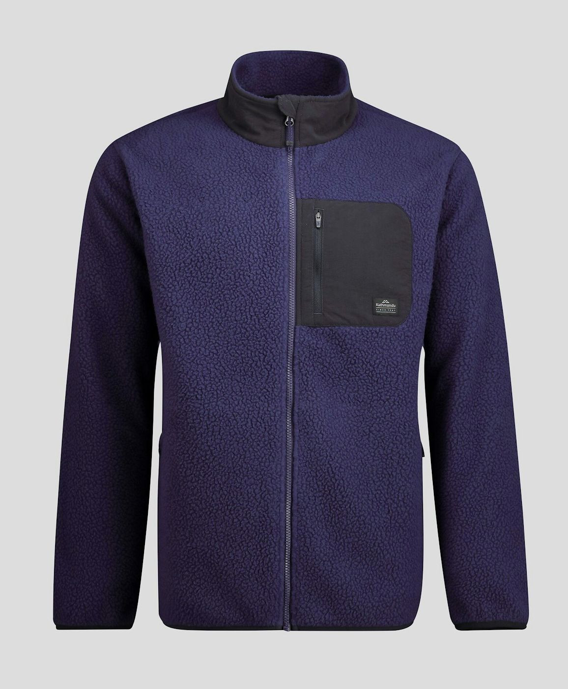 Co-Z Men's High Pile Jacket, Colour: Dark Horizon, Size: S, Style: KB0963