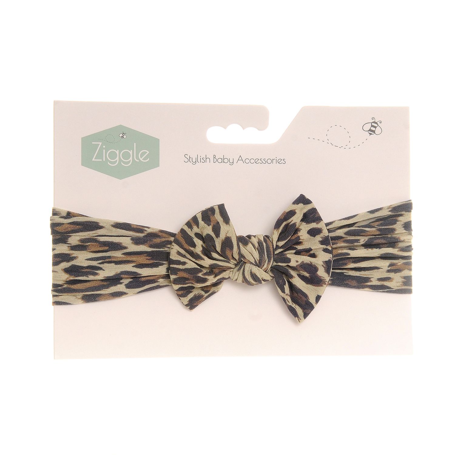Leopard Print Bow Turban Headband, Style: BOW0047