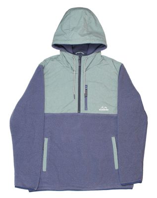 Polar Hybrid 1/4 Zip Hooded Fleece Denim Polar Hybrid 1/4 Zip Hooded Fleece Denim