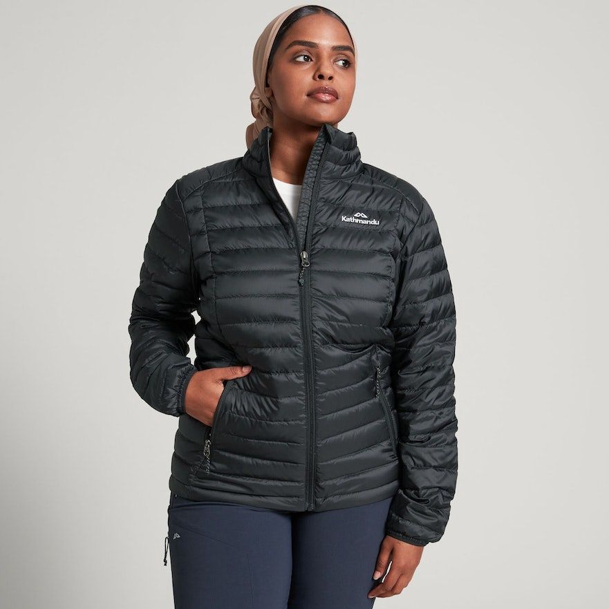 Heli Womens Down Jacket V3, Colour: Black, Size: 14