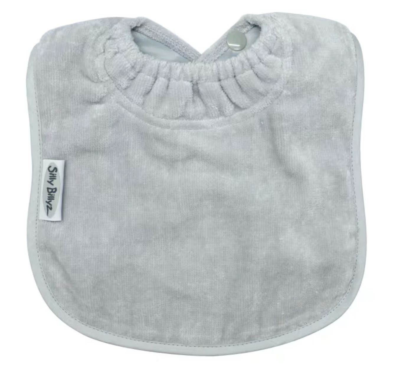 Towel Plain Large Bib Silver 18666