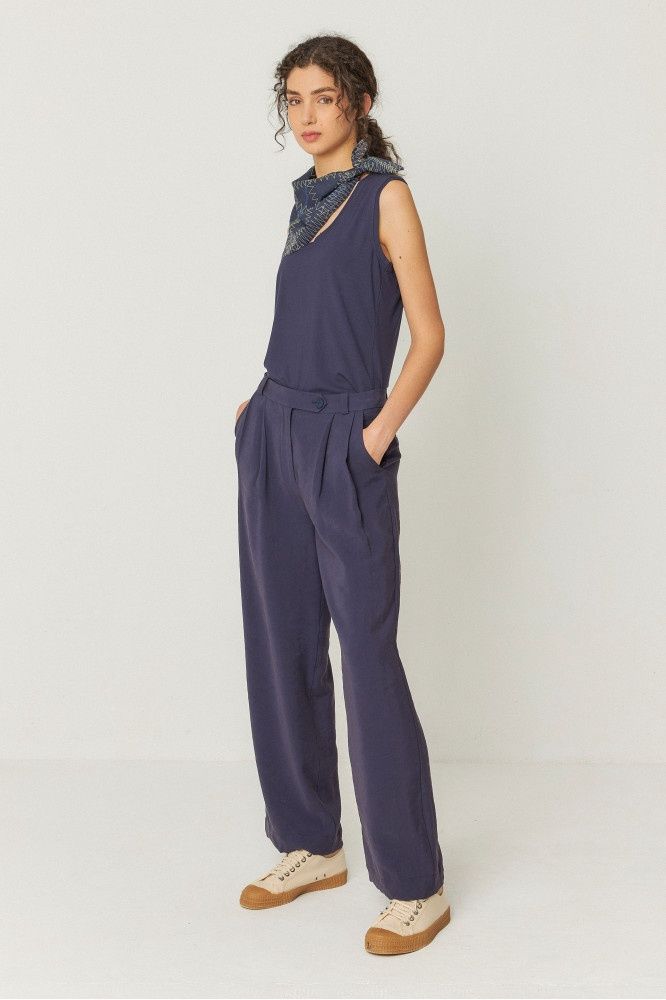 HAIDE TROUSER / Navy Violet, Size: 8, Style: STR00529