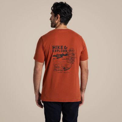Men's National Trust Sabden Short Sleeved T-Shirt | Red Beach CMT1023