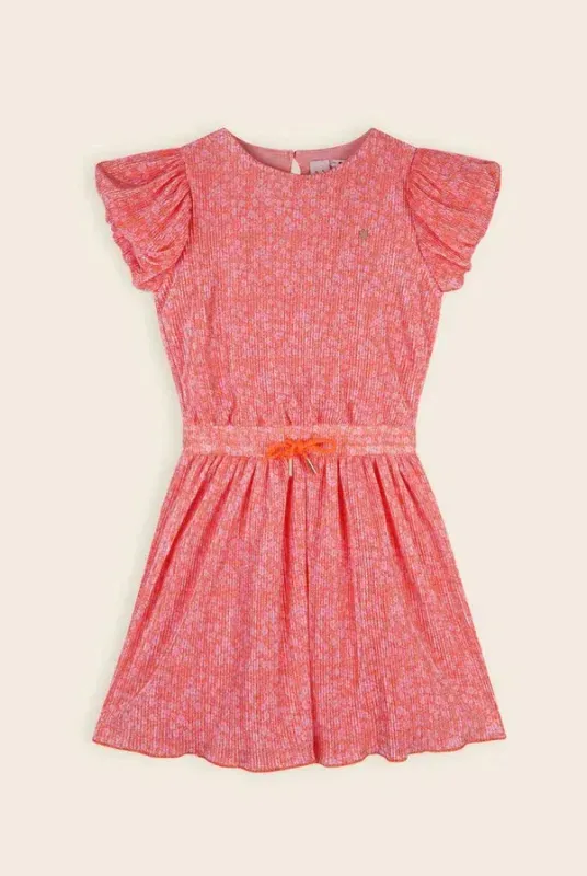 Miron Plissee Dress Orange Coral