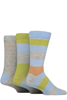 Mens 3 Pack Gentle Comfort Cuff Bamboo Socks QGSM