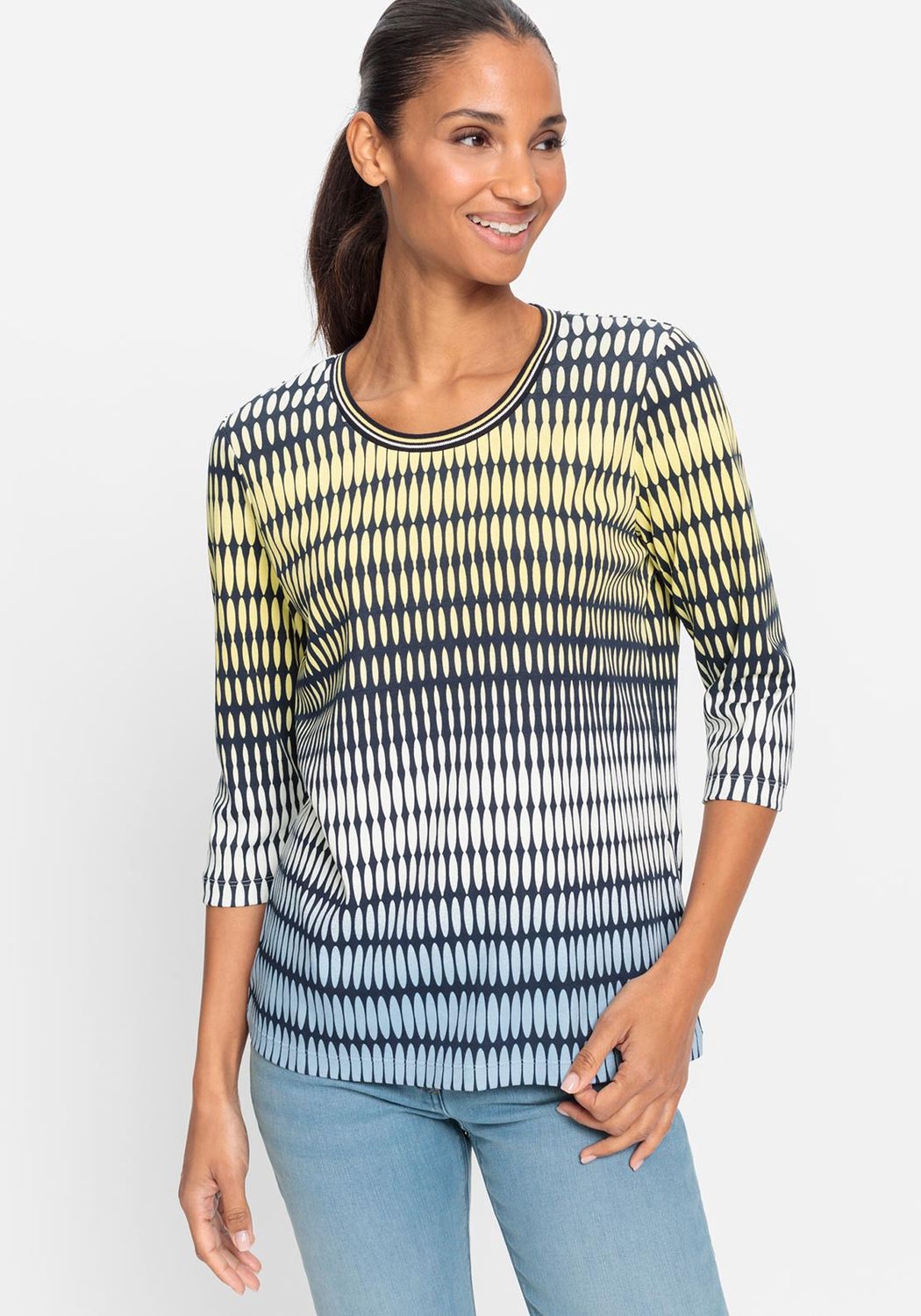Marina City Optic Print Top 11105019, Size: 10