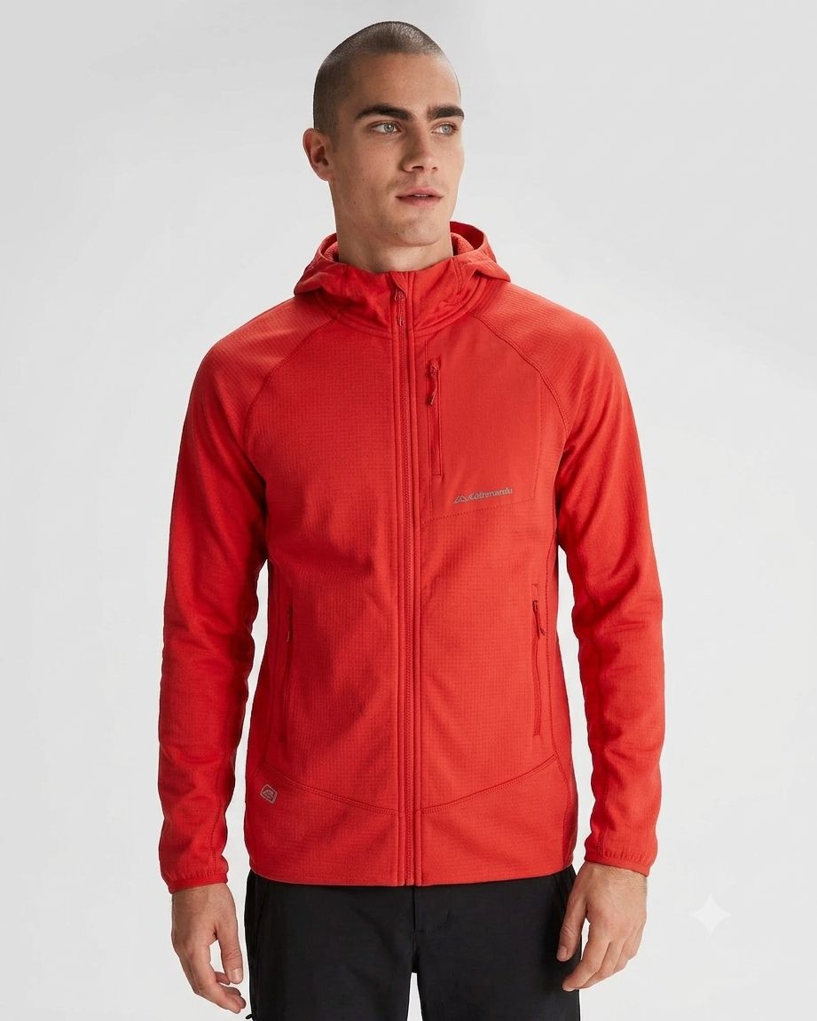 Men's Aysen Hooded Fleece Jacket - Spicy Chilli Pepper, Size: S, Style: KB0658
