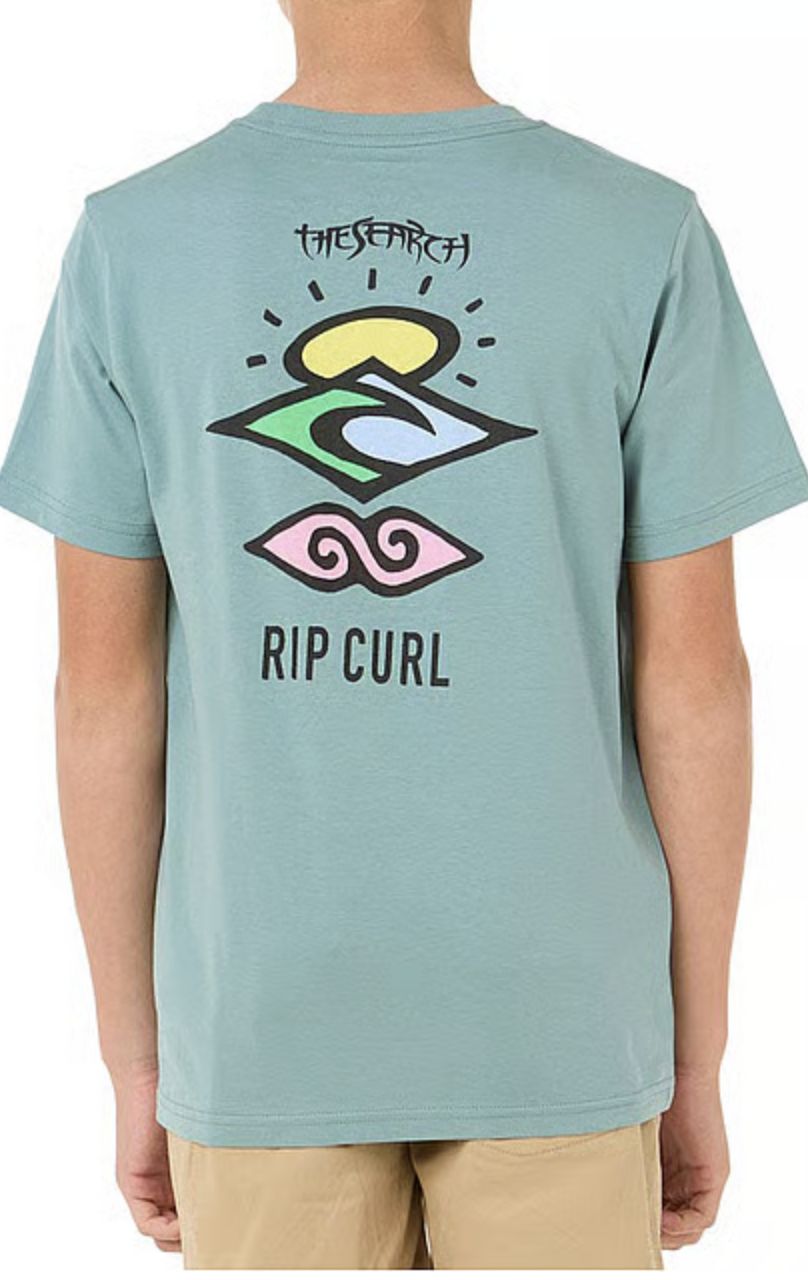 Search Icon Short Sleeve Tee Boys - Blue Lagoon, Size: Age 8, Style: 04ABTE