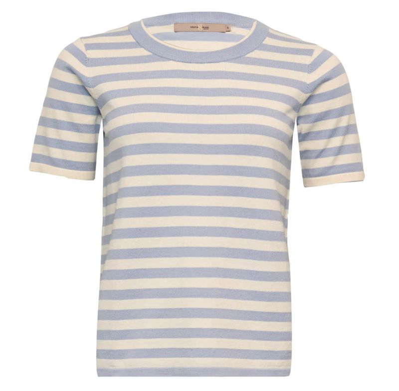 Blondie Stripe Knit - Zen Blue/Whisper White