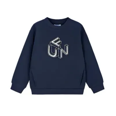 Boys Embossed Sweatshirt 3415 - Navy