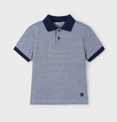 Boys Contrast Polo Shirt 3105 - Navy