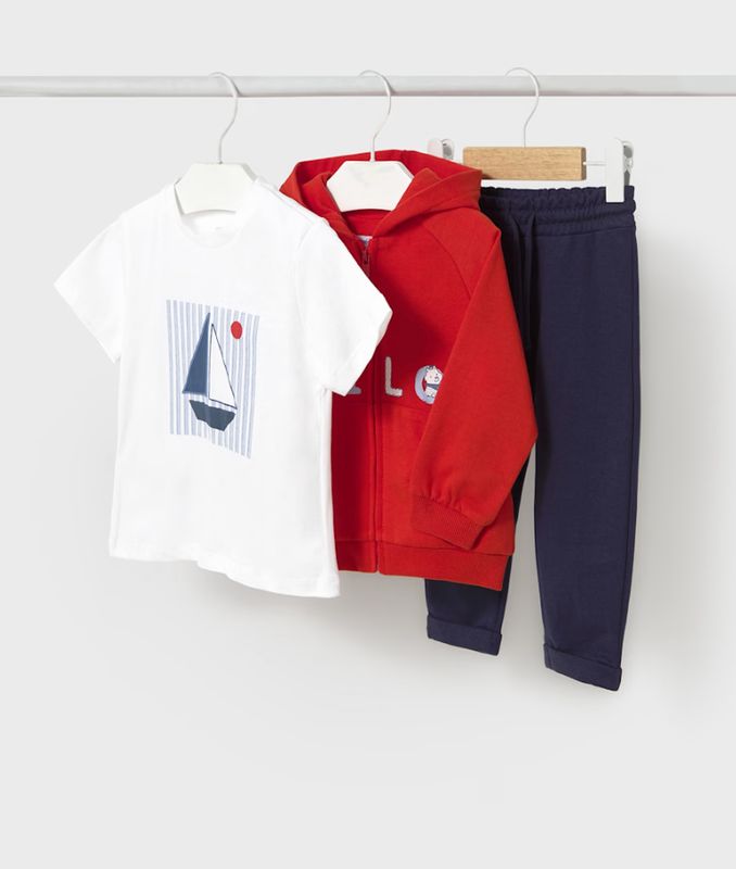 Baby 3 Piece Tracksuit Set 1842 - Red