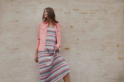 Belis Strap Dress - Coral Missioni