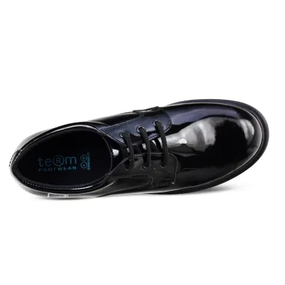 Bailey Black Patent Lace Up Shoes - Senior