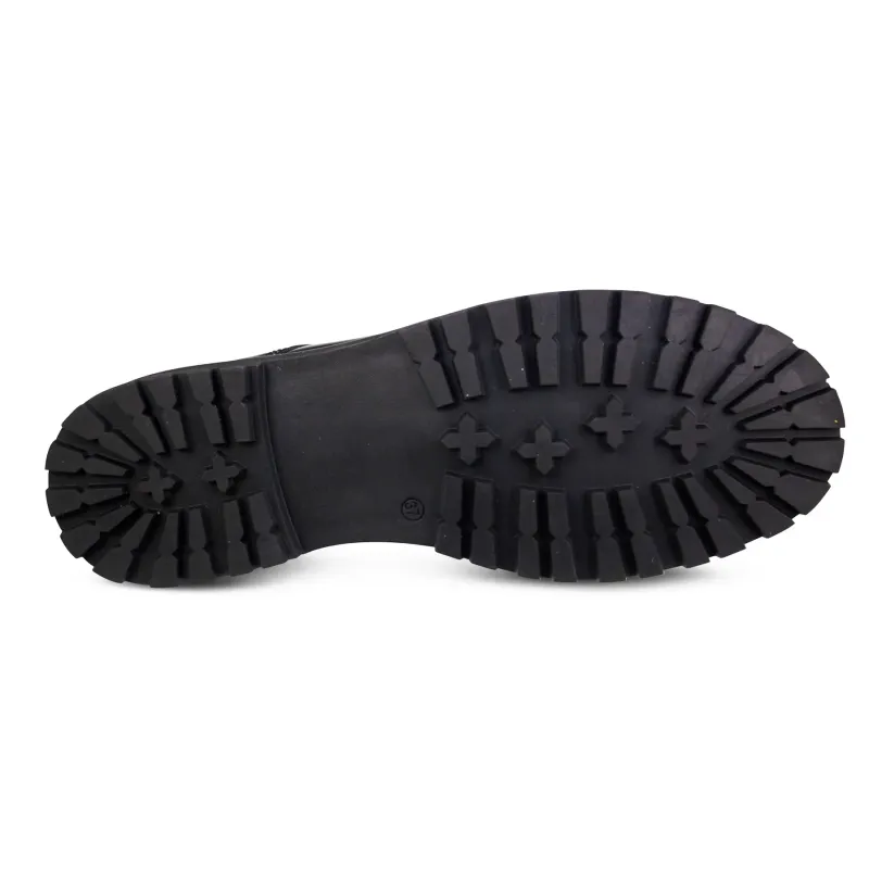 Bailey Black Patent Lace Up Shoes - Senior