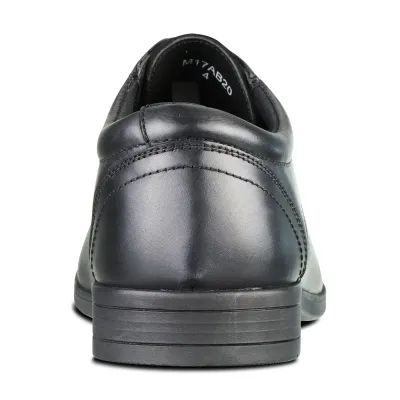 Thomas Black Leather Lace Up Shoe - Senior