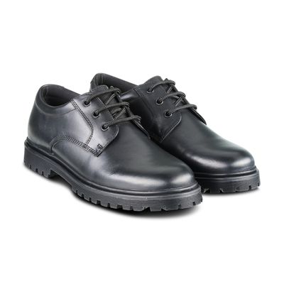 Thomas Black Leather Lace Up Shoe - Senior