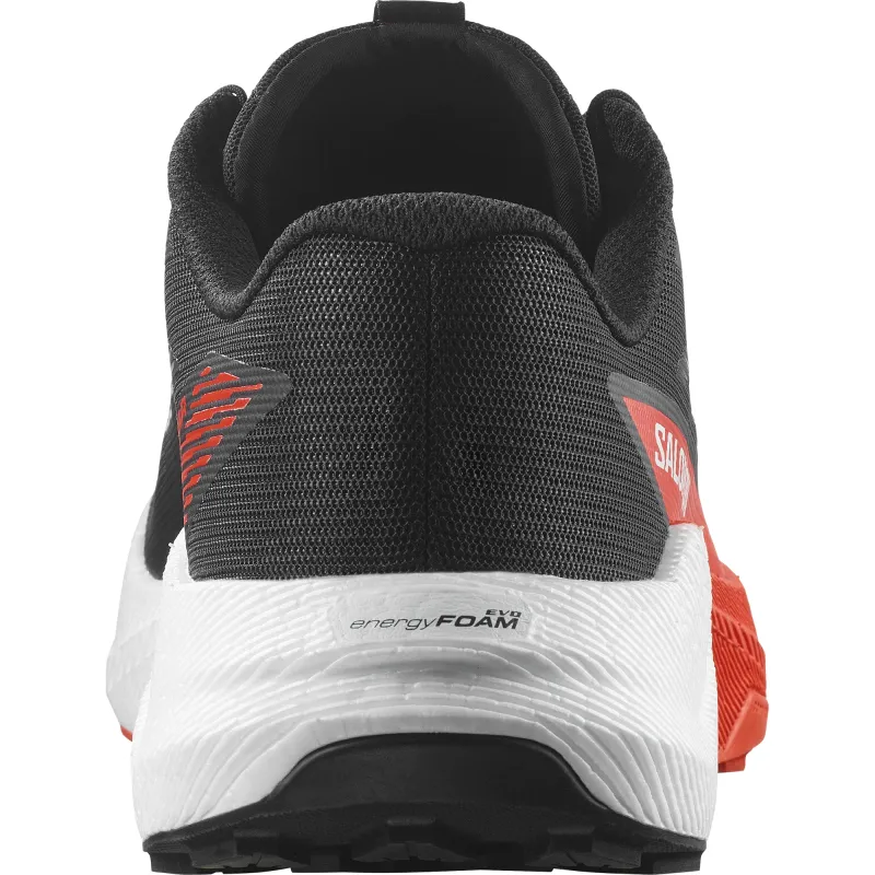 PULSAR Men's Trail Running Shoes - Black/White/Cherry Tomato