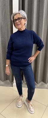 Baby Cable Turtle Neck Jumper YC249 | Midnight