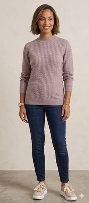 Baby Cable Turtle Neck Jumper YC249 | Oatmeal