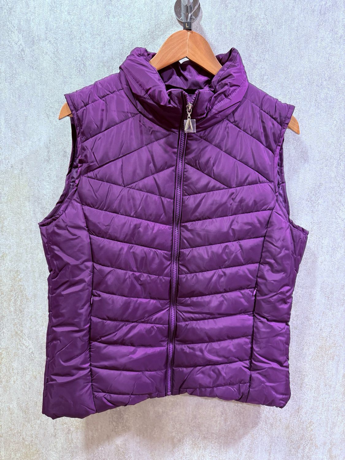 Quilted Gilet COL12438 - Purple
