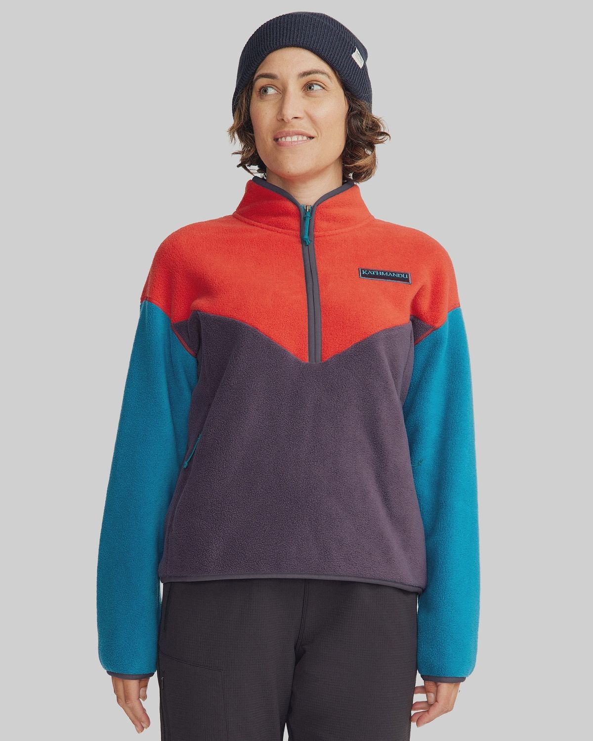 Women's Trailhead Fleece Heritage Pullover - Classic Red/Orbit