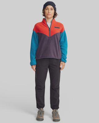 Women's Trailhead Fleece Heritage Pullover - Classic Red/Orbit