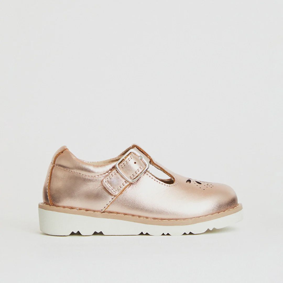 Luna Rose Gold Metallic Girls Shoes