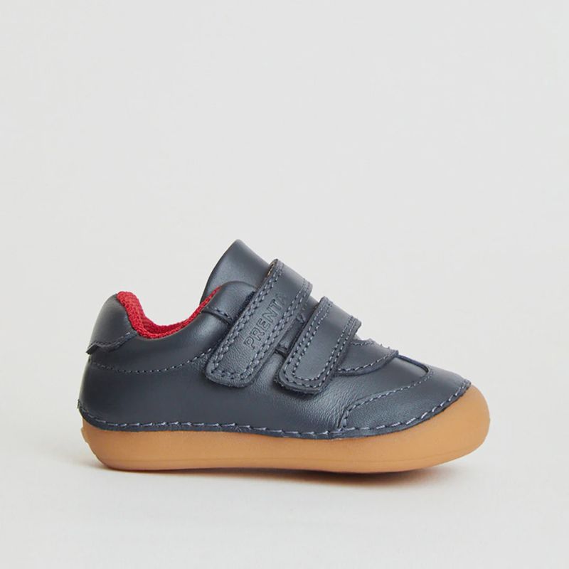 Rocket Navy Leather First Walker Trainer