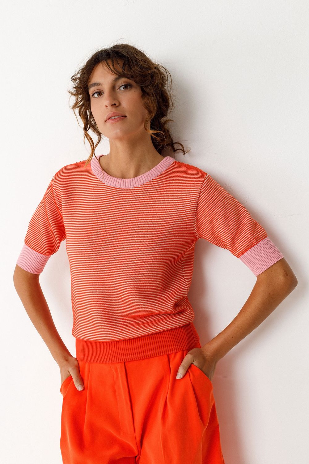 Muike-GOTS Sweater - Orange, Size: 8, Style: SSW00793-2B9