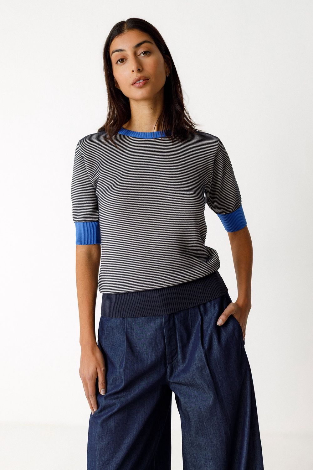 Muike-GOTS Sweater - Navy, Size: 8, Style: SSW00793-2B9
