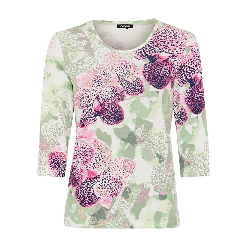 Spring Garden Edda 3/4 Sleeve Top - Electric Fuchsia