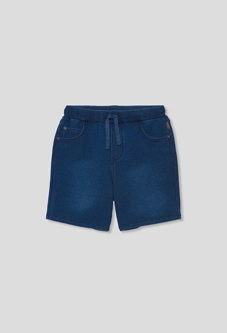Boy's Denim Fleece Bermuda Shorts - 690049