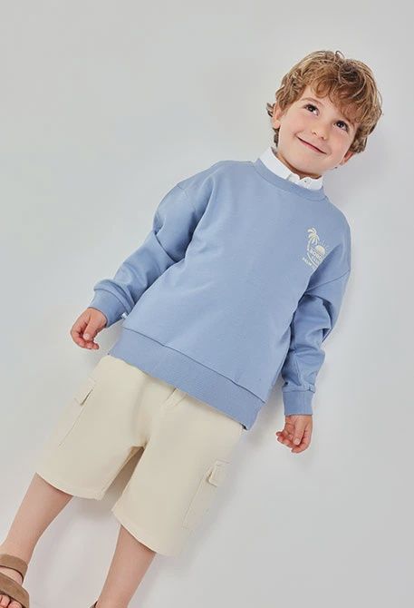 Boy's Blue Palm Island Sweatshirt - 833060