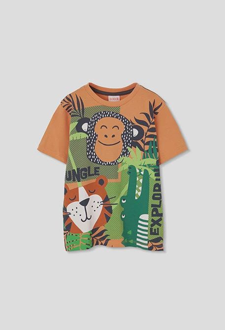 Boy's Orange Jungle Animals T-Shirt - 513100