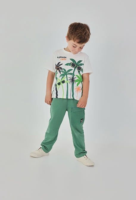 Boy's Green Joggers - 513043