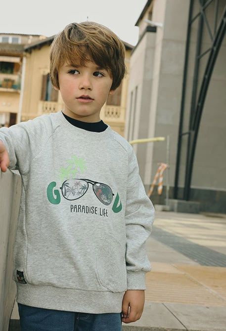 Boy's Grey Paradise Life Sweatshirt - 513009