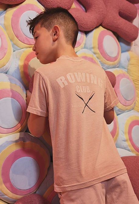 Boy's Dusty Peach Rowing Club T-Shirt - 843072