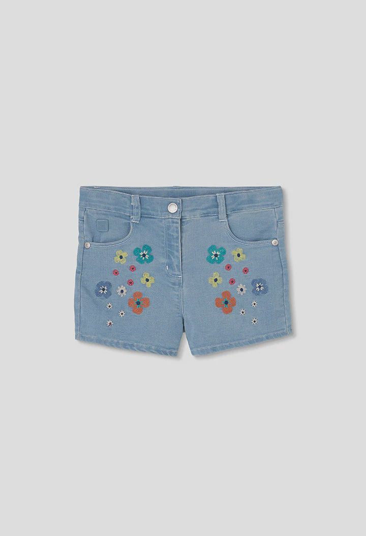 Girl's Bleach Denim Shorts - 313153