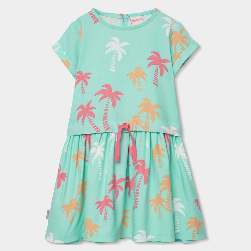 Girl's Palm Trees Dress - 333043 Girl's Palm Trees Dress - 333043