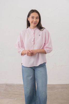 Thea Blouse - Pink Stripe