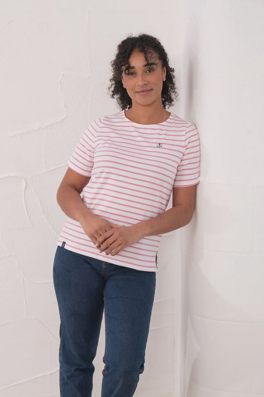 Causeway Tee - Pink Stripe
