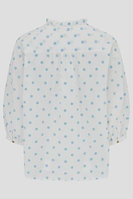 Thea Blouse - Blue Dots