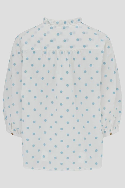 Thea Blouse - Blue Dots